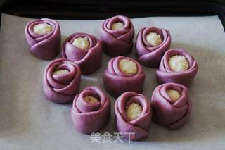 姜糖椰蓉馅紫薯面包的做法步骤：10