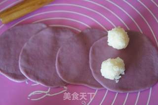 姜糖椰蓉馅紫薯面包的做法步骤:7