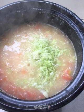 西红柿胡萝卜牛肉粥的做法步骤:8