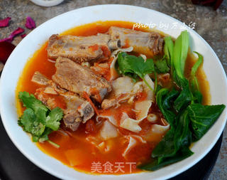茄汁排骨烩面的做法步骤:16