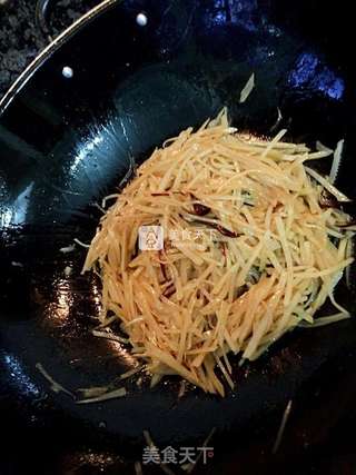 酸辣孜然土豆丝的做法步骤:9