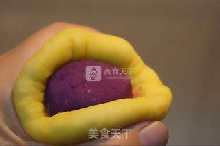 南瓜紫薯早餐包的做法步骤:6