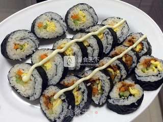简易寿司~紫菜包饭的做法步骤:6