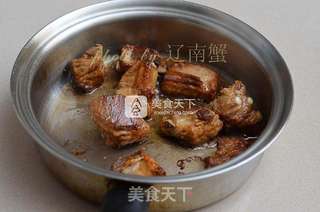 南瓜焗排骨的做法步骤:3