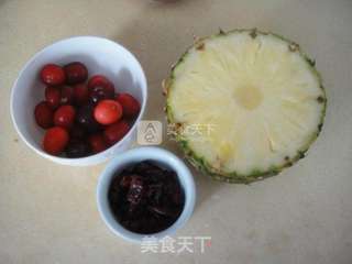 凤梨蔓越莓糯米饭的做法步骤:2