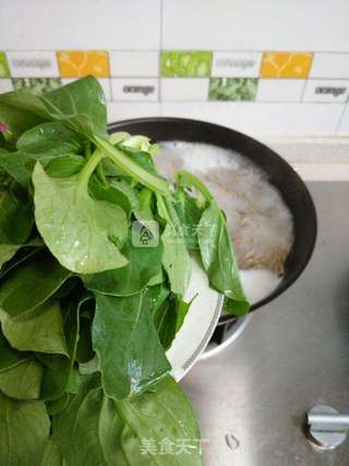 蛋丝青菜荞麦汤面的做法步骤:6