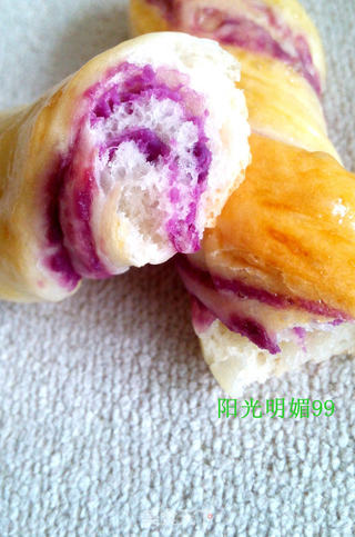 紫薯麻花面包的做法步骤:22