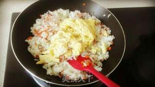 培根蛋炒饭的做法步骤:3