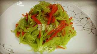 素炒莴笋丝的做法步骤:3