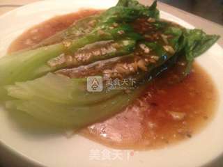蒜香蚝油生菜的做法步骤:8