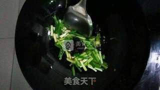 豉香蒜苗羊血的做法步骤:5