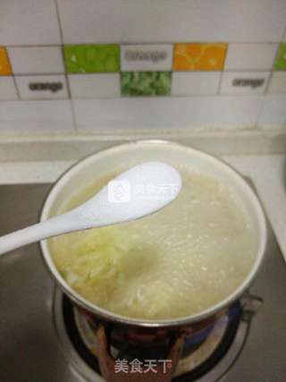 肉丸包菜汤年糕的做法步骤:4