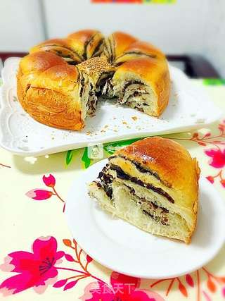 豆沙花朵面包的做法步骤:14