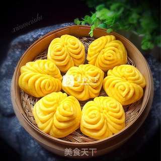 南瓜花卷馒头的做法步骤:16