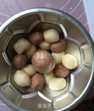 花生仁足球面包的做法步骤:12