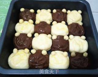 双色挤挤小熊面包的做法步骤:16
