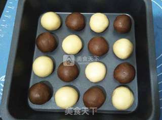 双色挤挤小熊面包的做法步骤:13