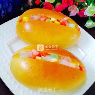 简单色拉面包的做法步骤:14