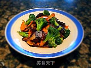香菇西兰花的做法步骤:8