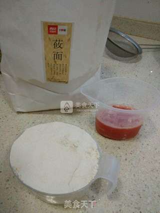 青菜丸子番茄莜面的做法步骤:3