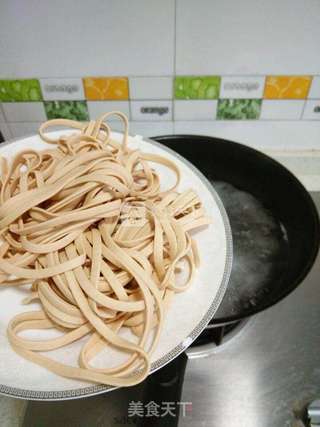 青菜丸子番茄莜面的做法步骤:6