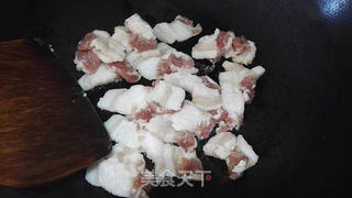 卜豆角炒五花肉的做法步骤:3