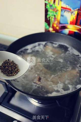 死尸胸腔(烧烤酱烤猪排)的做法步骤:3