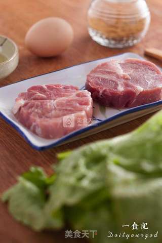 香煎梅头肉眼的做法步骤:2