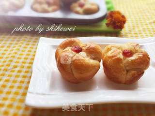 小花朵豆沙面包的做法步骤:20