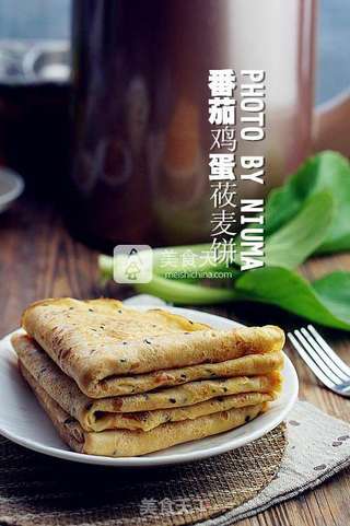 番茄鸡蛋莜面饼的做法步骤:7