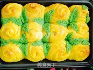 挤挤玫瑰花果仁面包的做法步骤:15