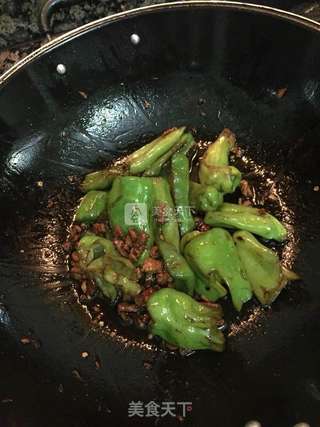 肉丁虎皮辣椒的做法步骤:9