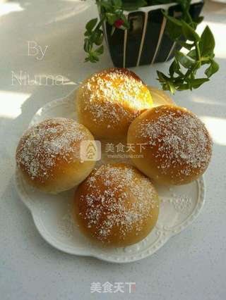 椰香绿豆馅餐包的做法步骤:22