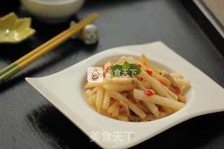 泡椒凉薯炒肉丝的做法步骤:8