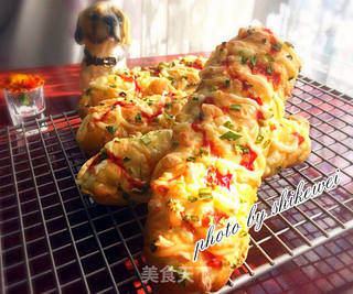 火腿沙拉芝士面包的做法步骤:17