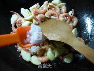 茭白炒海虾的做法步骤：7