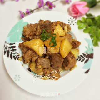 土豆焖鸭的做法步骤:13
