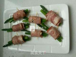 芝士培根绿芦笋的做法步骤:4