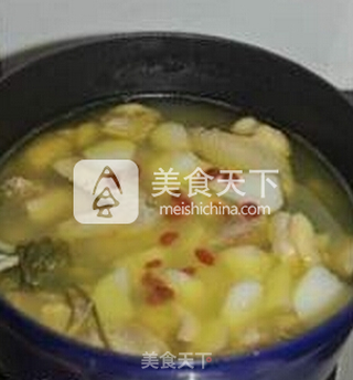 山药炖鸡的做法步骤:8