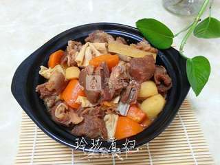 腐竹羊肉煲的做法步骤:8