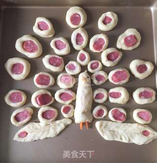 孔雀开屏面包的做法步骤:14