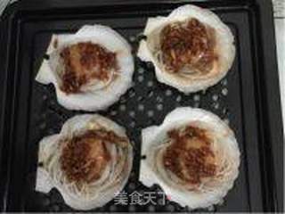 蒜蓉粉丝蒸扇贝的做法步骤:5