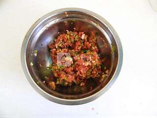 烤箱制作鲜香豆腐盒的做法步骤:3