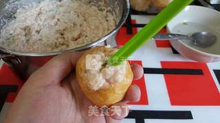油面筋塞肉的做法步骤:3