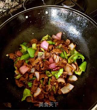 农家小炒牛肉的做法步骤:6