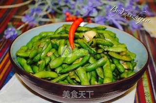 蒜香毛豆的做法步骤:8