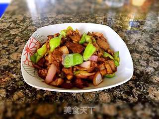 农家小炒牛肉的做法步骤:7