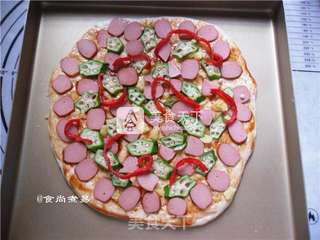 ACA ATO-TM33HT烤仆小智电子式烤箱试用【秋葵肠仔披萨】的做法步骤:23