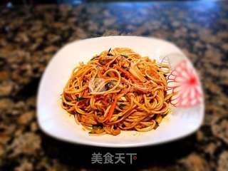 美乐翻三丝炒面的做法步骤:11