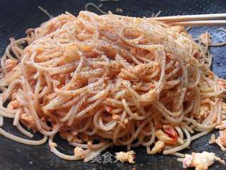 鸡蛋炒意面的做法步骤:7